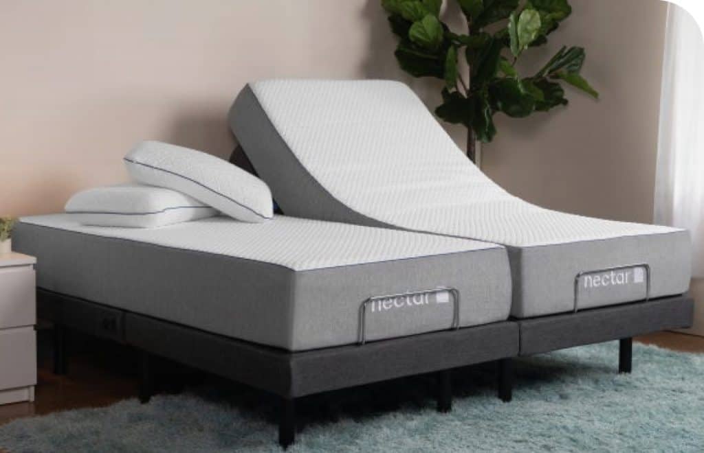 double bed with separate mattresses