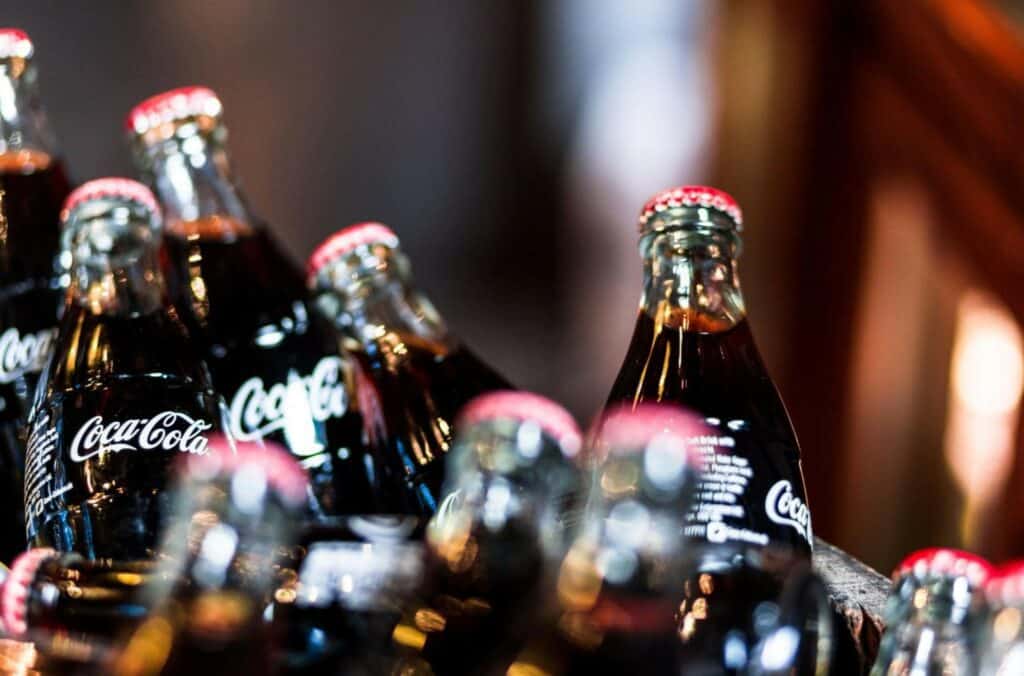 Glass bottles of Cola