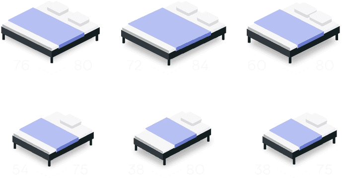 Mattress Bed Sizes Chart Dimension, Does Two Twin Xl Beds Equal A King