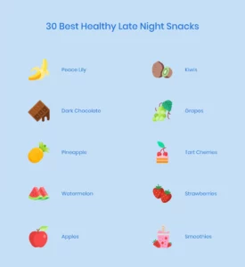 Illustration of Healthy Late Night Snacks 