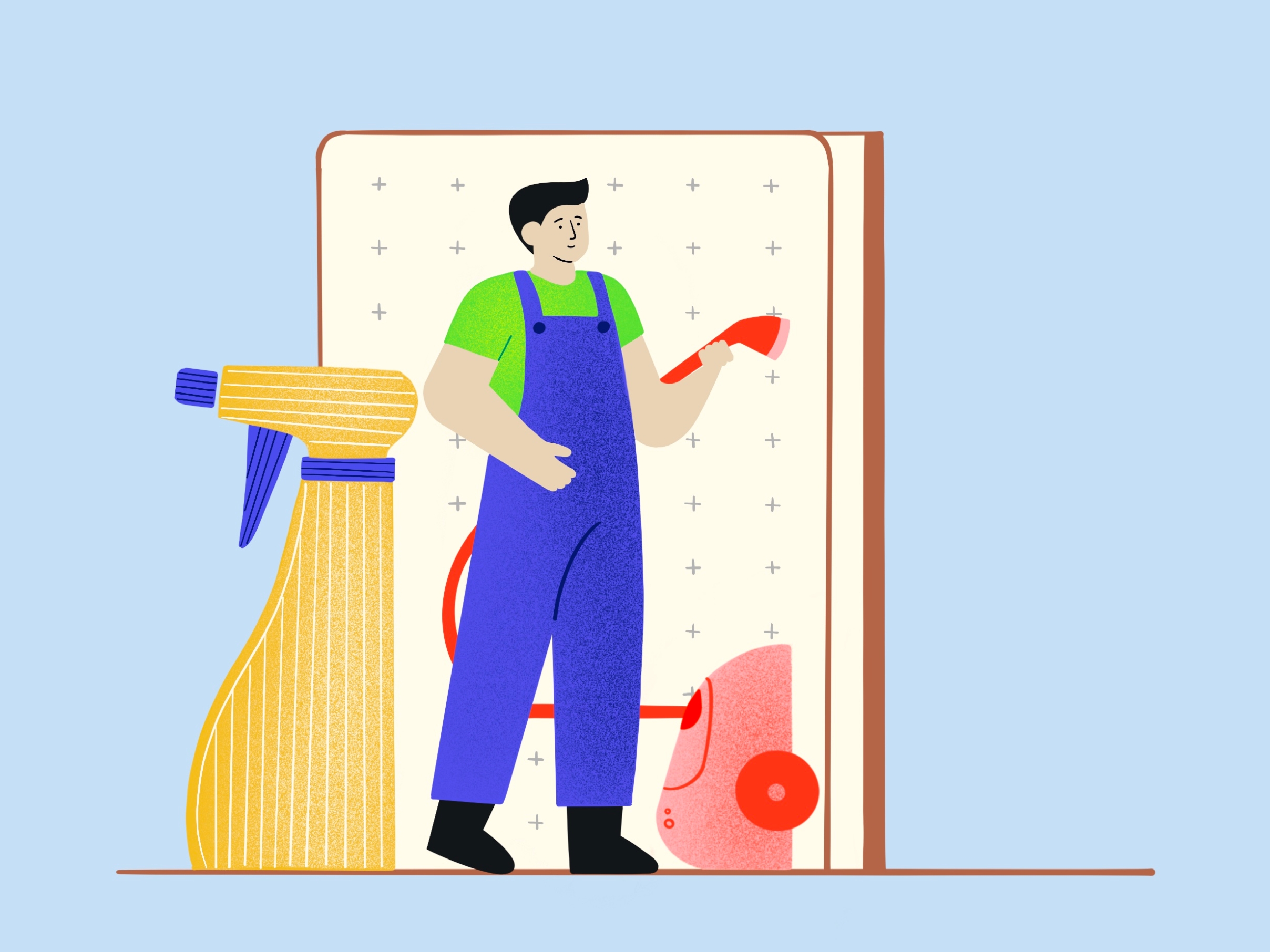 How To Clean Mattress Illustration
