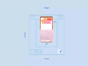 Twin Size Room Layout Comparison Illustration