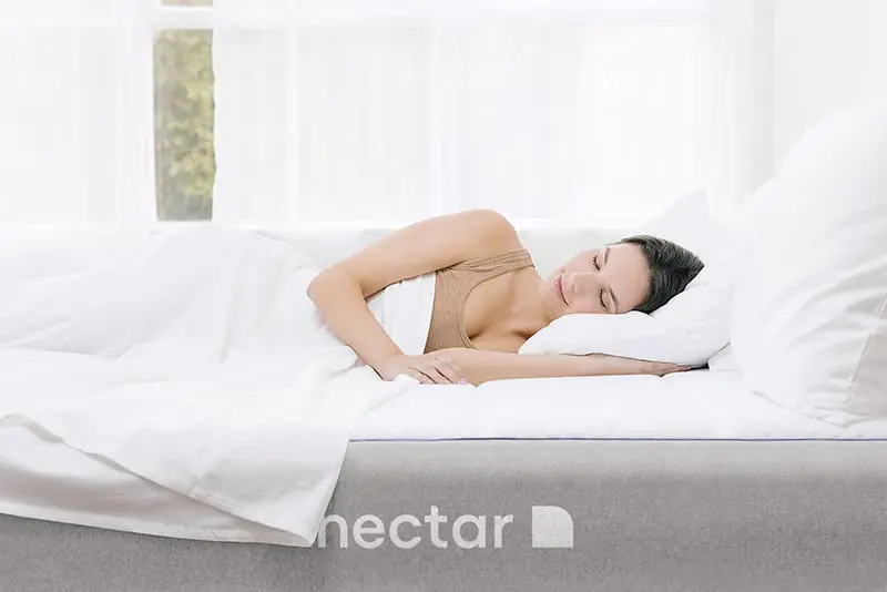 women sleeping on nectar mattress