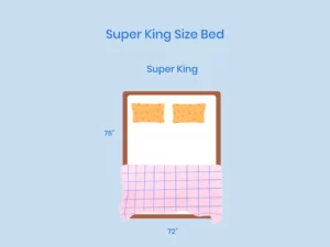 Illustration of Super King Size Bed