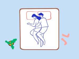 Illustration Of Couple Spooning