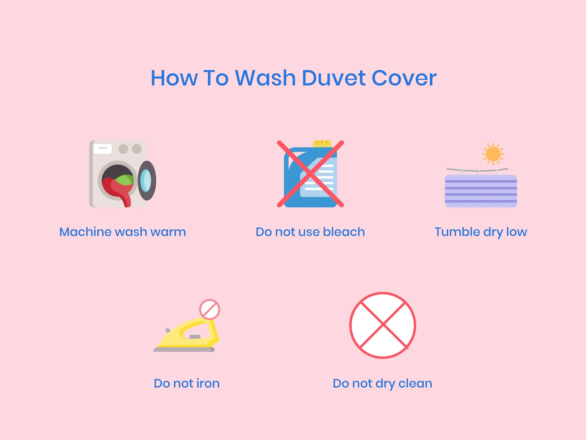 Illustration of How To Wash Duvet Cover