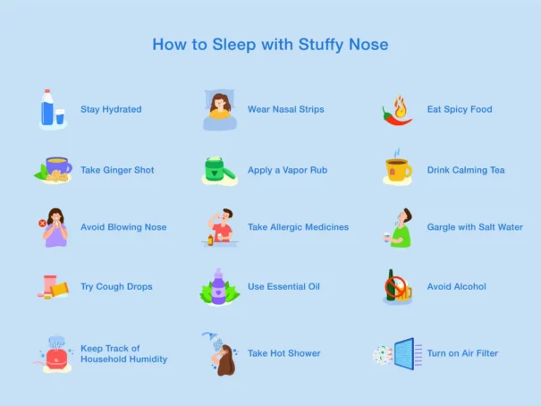 16 Tips on How to Sleep with a Stuffy Nose