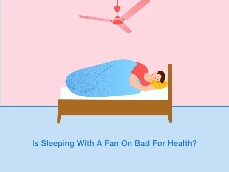 man sleeping with fan